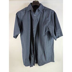 Beverly Hills Polo Club Dark Blue Short Sleeve Button Down Shirt Size 2XLB